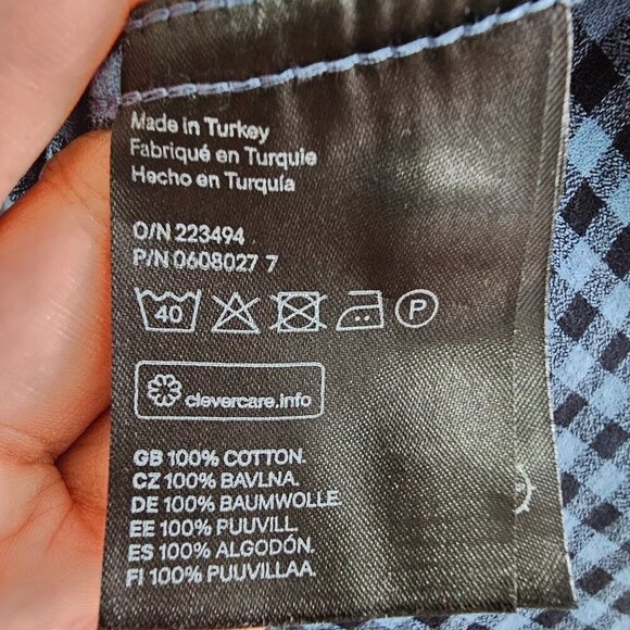 Men's Long sleeve Button Up Shirt Plaid, H&M, Size XS - Picture 4 of 10